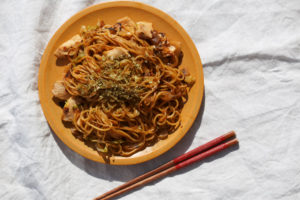 Japanese Yakisoba noodles with Okonomi sauce recipe