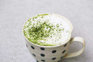 Matcha green tea latte with almond milk recipe