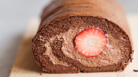 Super Fluffy and Soft Japanese Chocolate Cake Roll - Indulge With Mimi