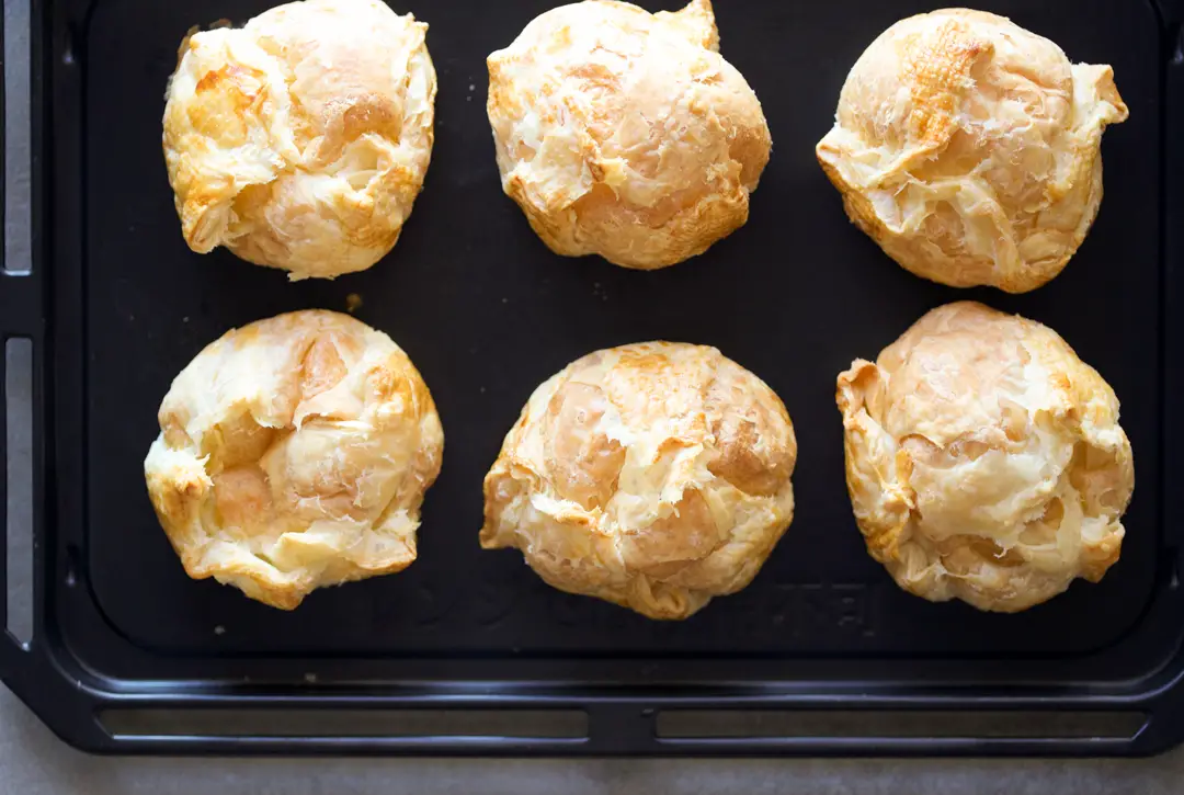 risen pie cream puffs