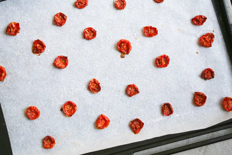easy oven semi dried cherry tomatoes